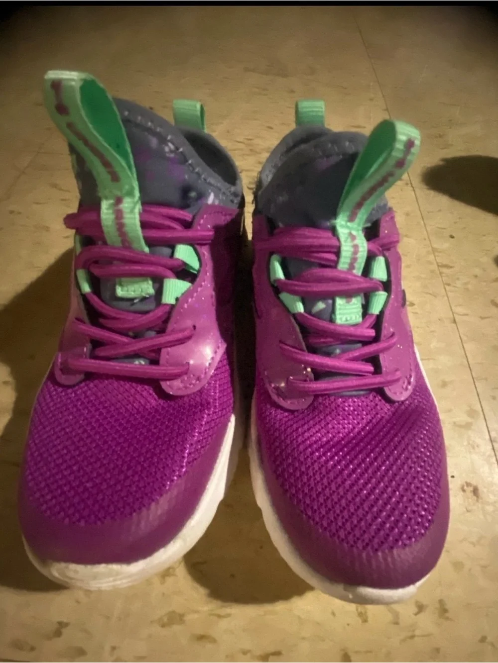 Under Armour Kids Purple and Mint Pull-on Sneakers